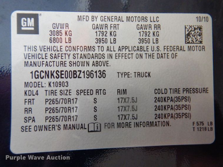 image for item KR9335 2011 Chevrolet Silverado 1500  pickup truck