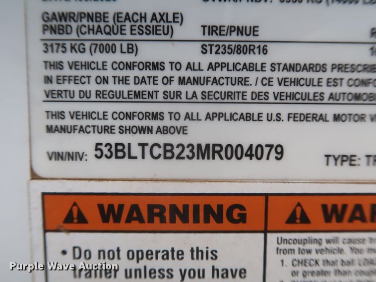 image for item KR9899 2021 LGS Ignite SE  enclosed cargo trailer