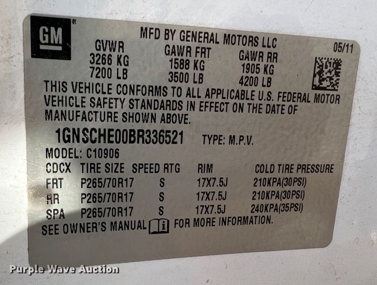 image for item LI9348 2011 Chevrolet Suburban  SUV