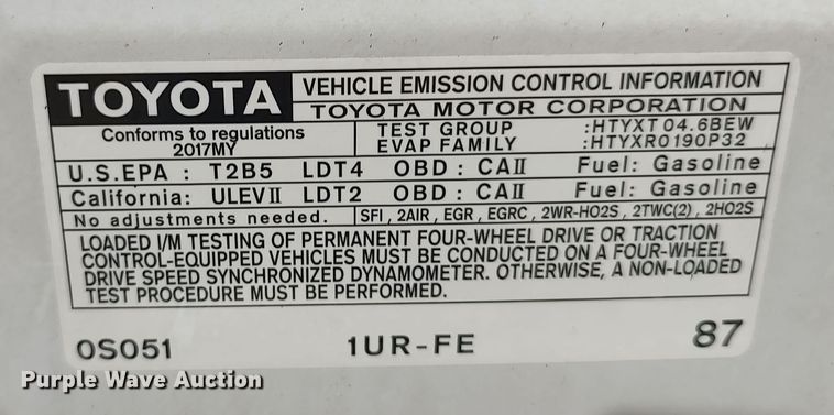 image for item LK9005 2017 Toyota Tundra  Double Cab pickup truck