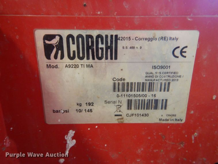 image for item LP9479 2013 Corghi A9220 TI MA  rim clamp tire machine