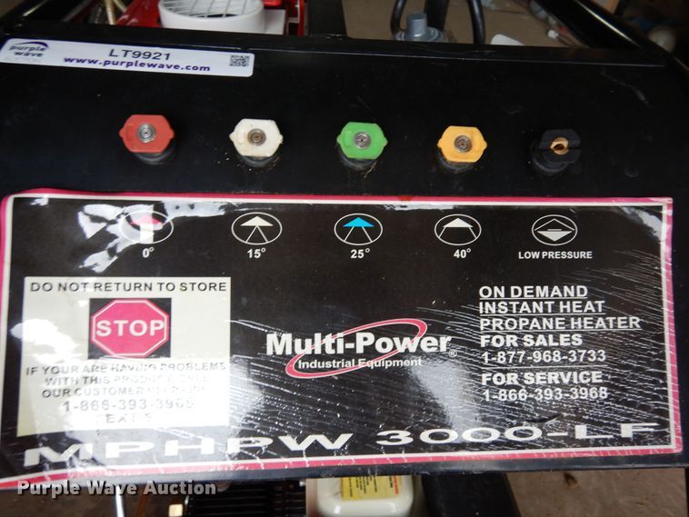 image for item LT9921 Multi-power MPHPW3000LF  pressure washer