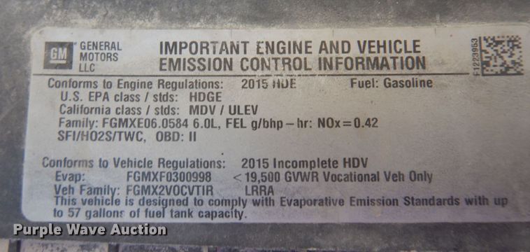 image for item MF9731 2015 GMC Savana G3500  delivery van