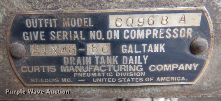 image for item MU9716 Curtis CQ968A  air compressor