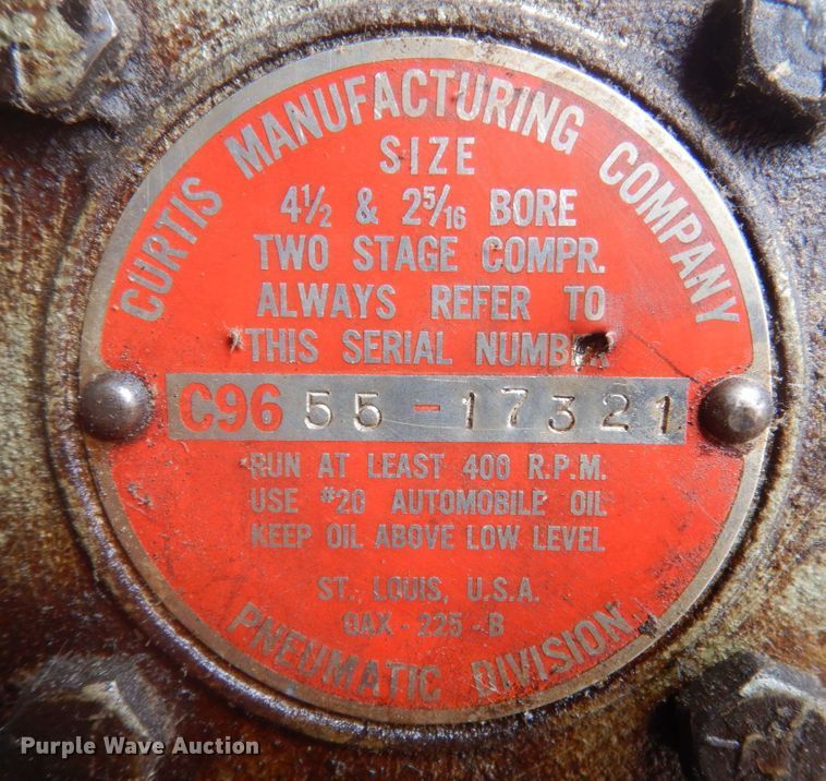 image for item MU9716 Curtis CQ968A  air compressor