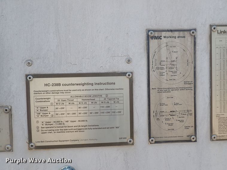 image for item DF5008 1980 FMC Link Belt HC-238B  crane