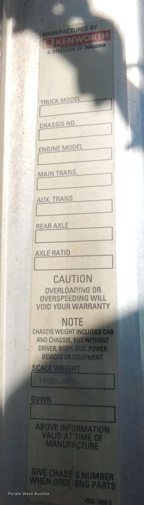 image for item DJ3847 2003 Kenworth T800  dump truck