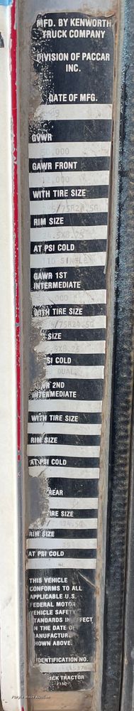 image for item DJ5030 1988 Kenworth T800  dump truck