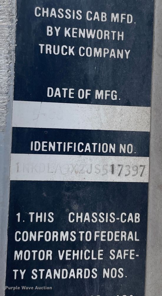 image for item DJ5030 1988 Kenworth T800  dump truck