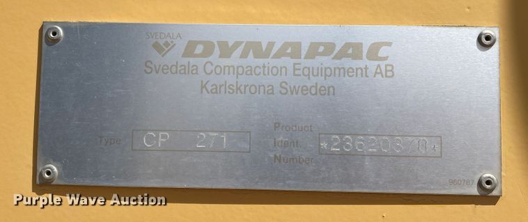 image for item DJ5036 1999 Dynapac CP271  pneumatic roller