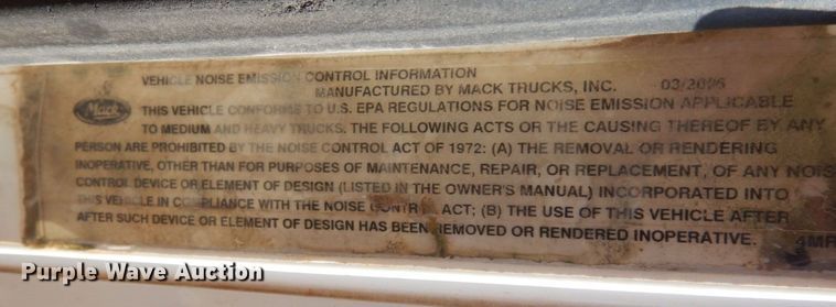 image for item DK0383 2007 Mack CHN613  dump truck