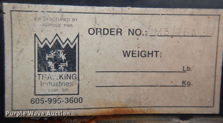 image for item DK2020 2003 Trail King TK60MG-482  lowboy equipment trailer