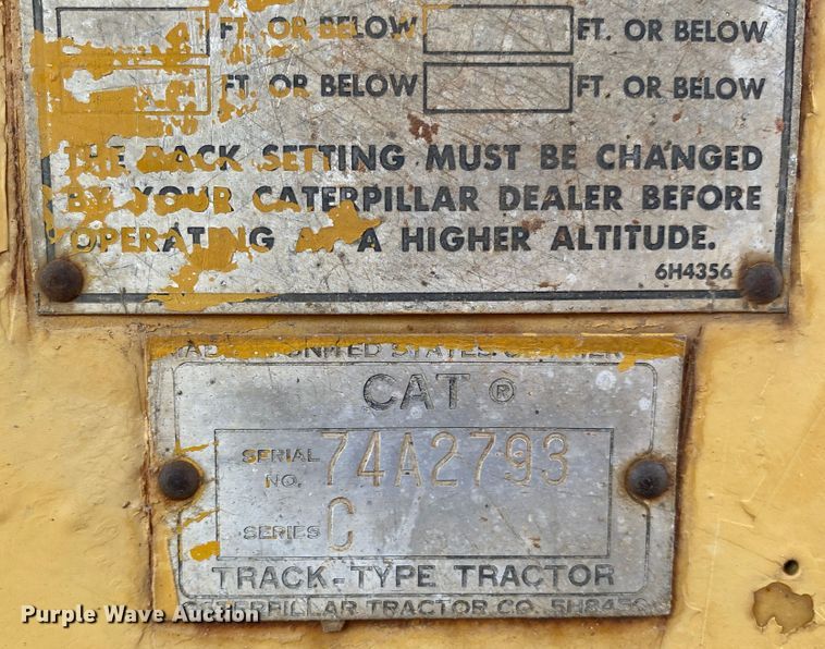 image for item DK6282 1967 Caterpillar D6C  dozer