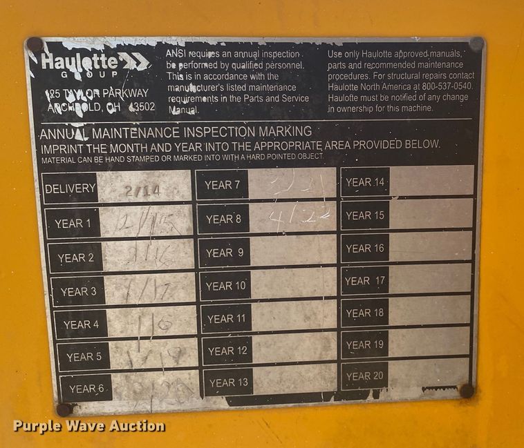 image for item DK6284 2014 Bil-Jax 5533A  boom lift