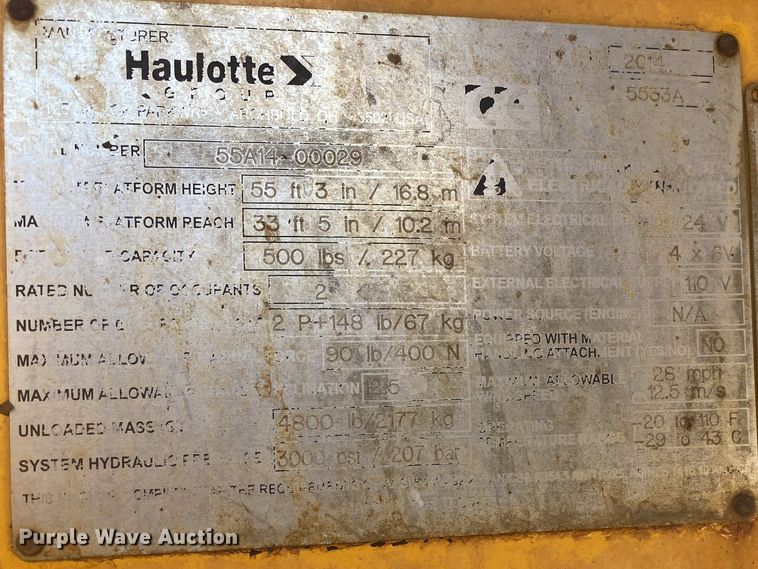 image for item DK6284 2014 Bil-Jax 5533A  boom lift