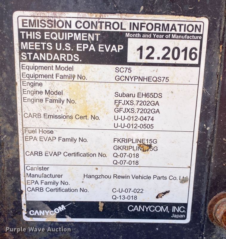 image for item DK6286 2016 Canycom SC75  concrete buggy