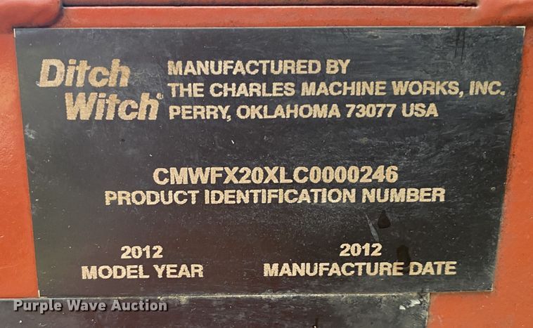 image for item DK6360 2012 Ditch Witch FX20  vacuum excavator