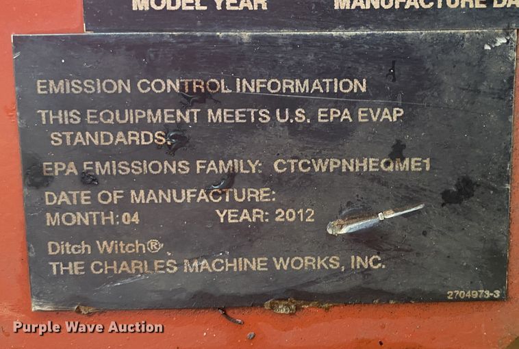 image for item DK6360 2012 Ditch Witch FX20  vacuum excavator