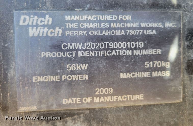 image for item DM2428 2009 Ditch Witch JT2020 Mach 1  directional boring unit
