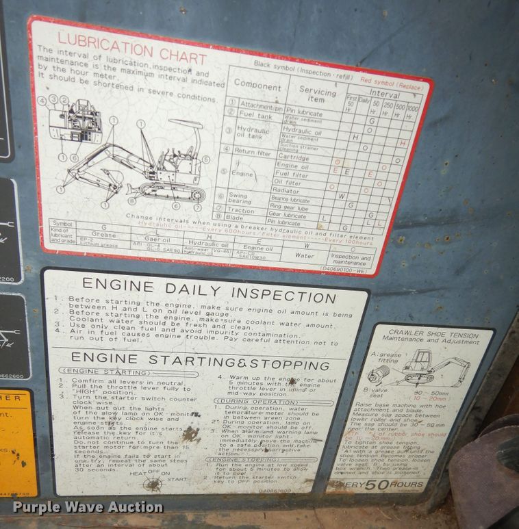 image for item DN1666 2005 IHI 35NX  mini excavator