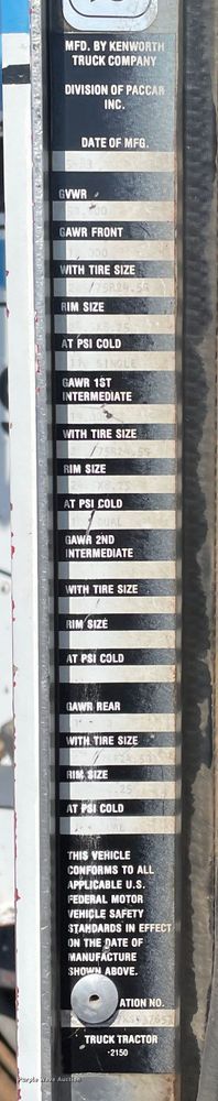 image for item DN5036 1989 Kenworth T660  dump truck