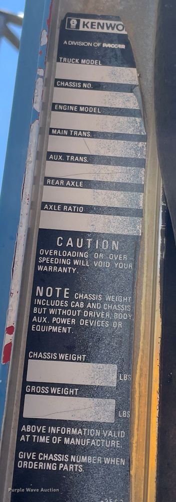 image for item DN5042 1988 Kenworth T800  dump truck