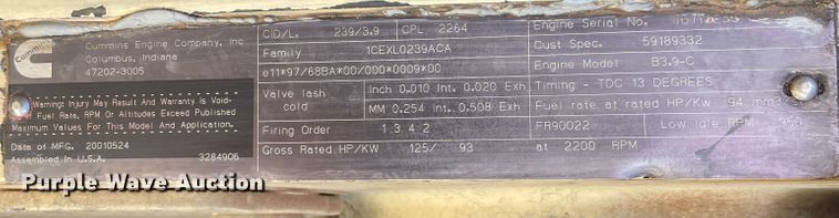 image for item DN5053 2001 Ingersoll Rand DD110HF  double drum vibratory roller