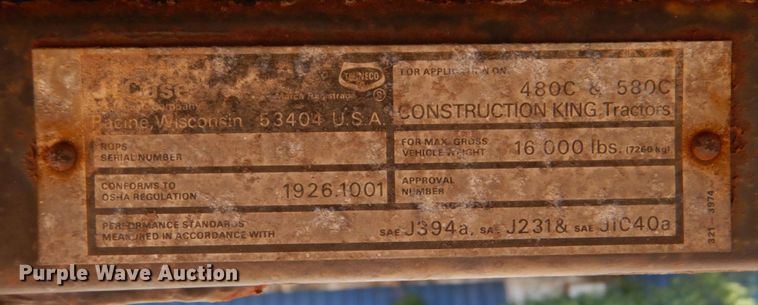 image for item DO1440 Case 580C  backhoe