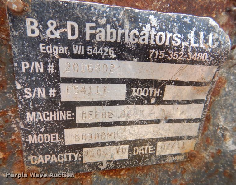 image for item DS8126 2011 John Deere 644K  high lift wheel loader