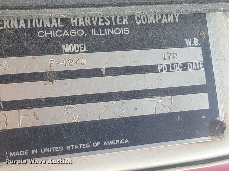 image for item HF9353 1979 International Transtar 4200  dump truck