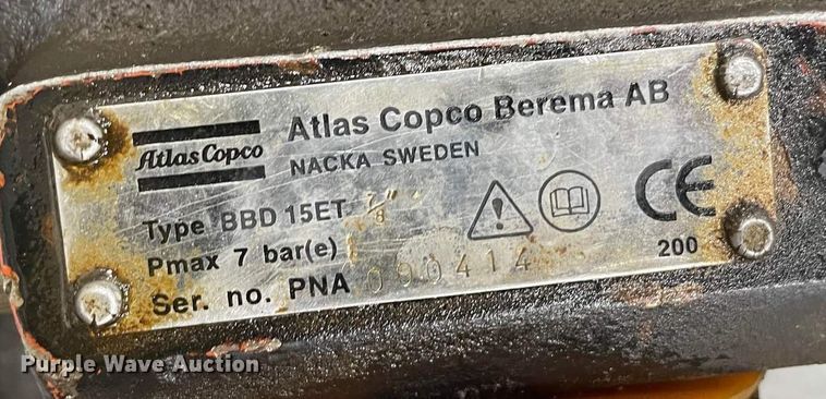 image for item JA9998 Atlas Copco BBD 15ET  rock drill
