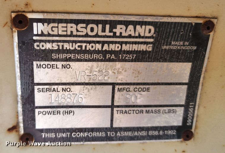 image for item JB9019 1997 Ingersoll Rand VR522  telehandler