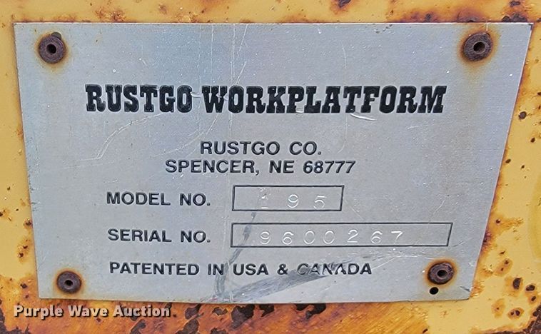 image for item JC9739 Rustgo 195  work platform