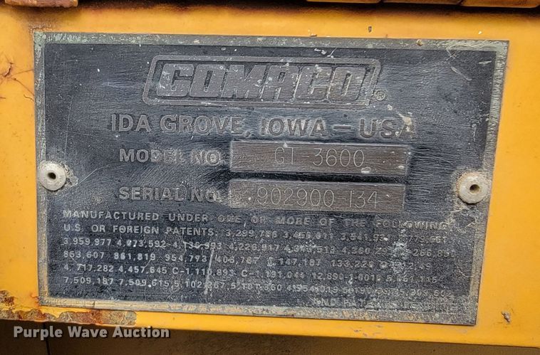 image for item JC9742 1997 Gomaco GT3600  curb machine