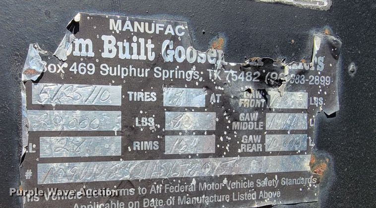 image for item JG9815 2010 Custom Built Gooseneck Trailers  enclosed cargo trailer