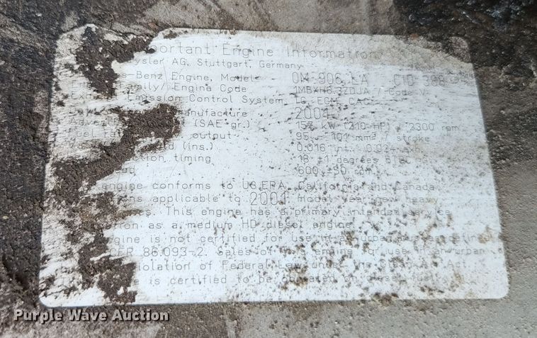 image for item JL9987 2002 Freightliner FL70  dump truck