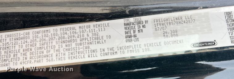 image for item JM9209 2008 Freightliner Business Class M2  dump flatbed truck