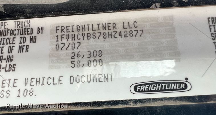 image for item JM9209 2008 Freightliner Business Class M2  dump flatbed truck