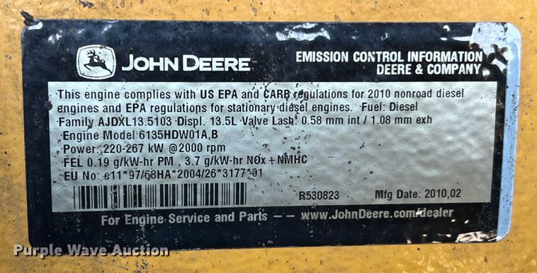 image for item JM9218 2010 John Deere 824K  wheel loader