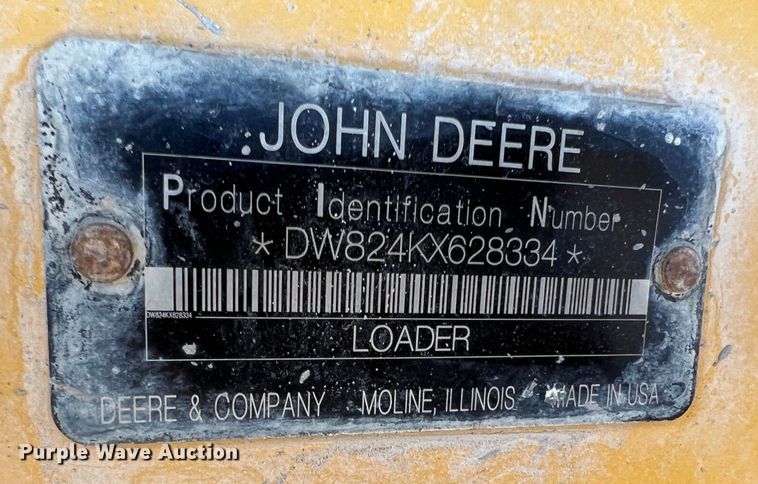 image for item JM9218 2010 John Deere 824K  wheel loader