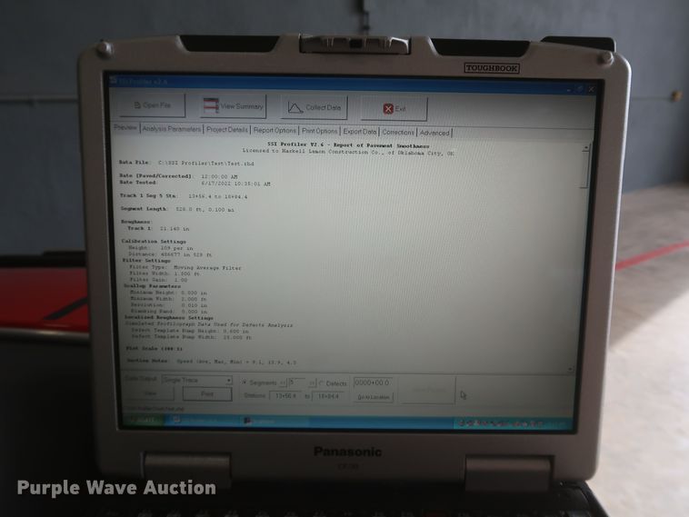 image for item JR9465 2001 Club Car Pioneer 1200  utility vehicle with SSI CS8700 inertial profiler profilograph