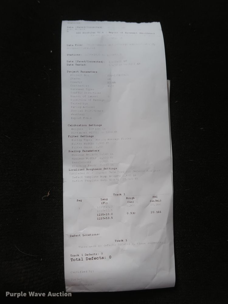 image for item JR9465 2001 Club Car Pioneer 1200  utility vehicle with SSI CS8700 inertial profiler profilograph