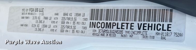 image for item JX9324 2016 Dodge Ram 5500  bucket truck