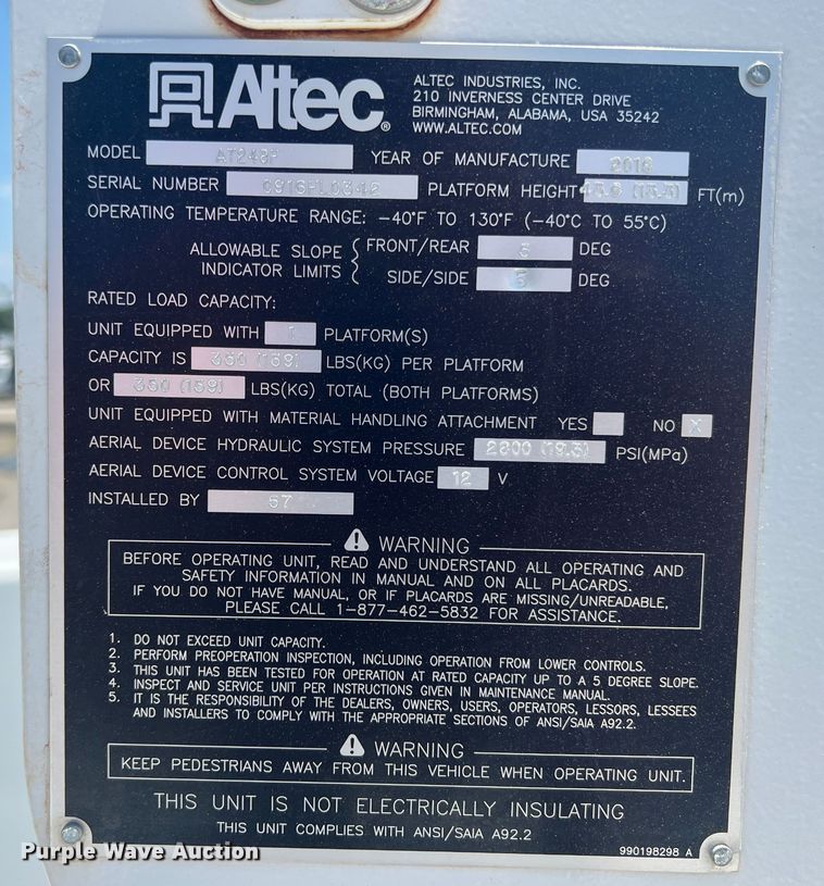 image for item JX9324 2016 Dodge Ram 5500  bucket truck