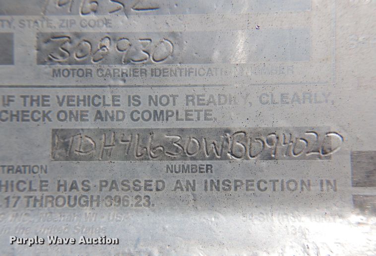 image for item KI9265 1998 Timpte  grain trailer