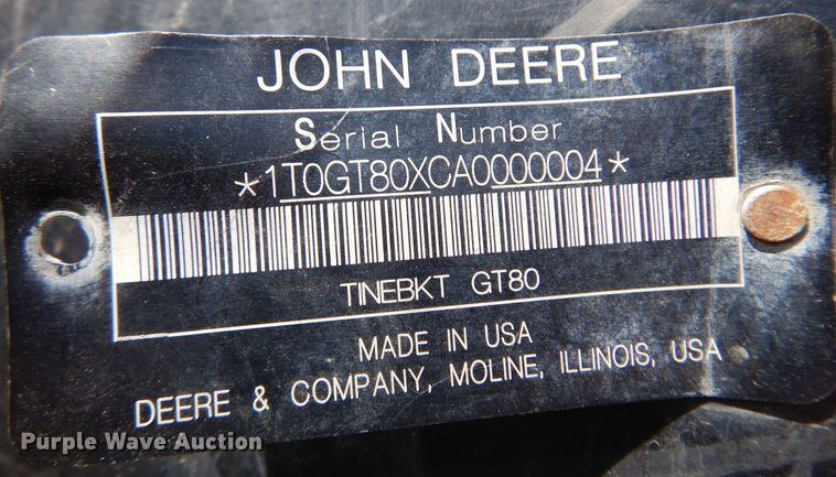 image for item KI9275 John Deere GT80  skid steer rock grapple bucket