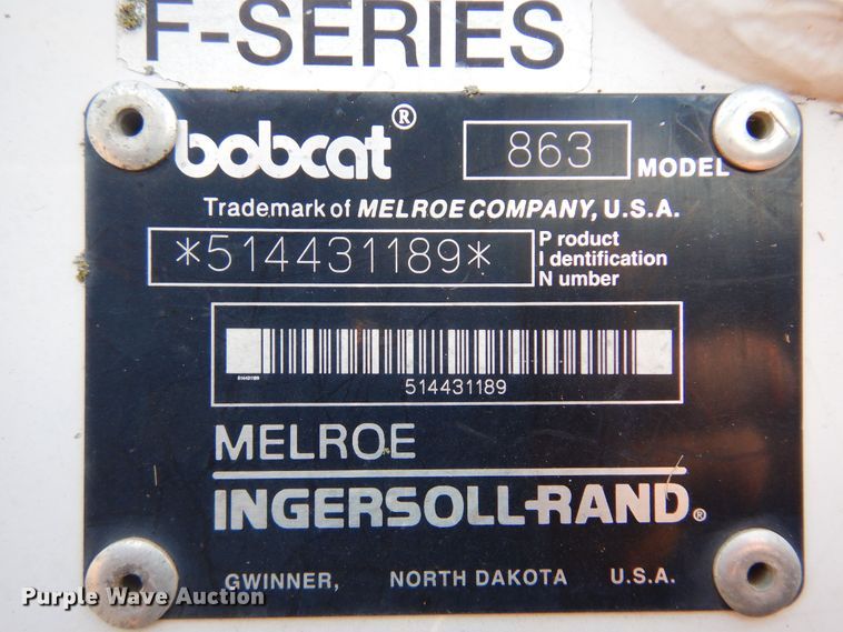 image for item KI9322 1999 Bobcat 863  skid steer loader