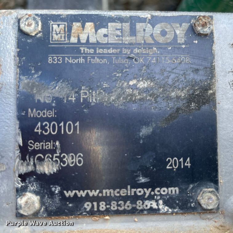 image for item KJ9722 2014 McElroy 430101  poly pipe fusion machine