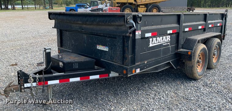 image for item KJ9723 2015 Lamar  dump trailer