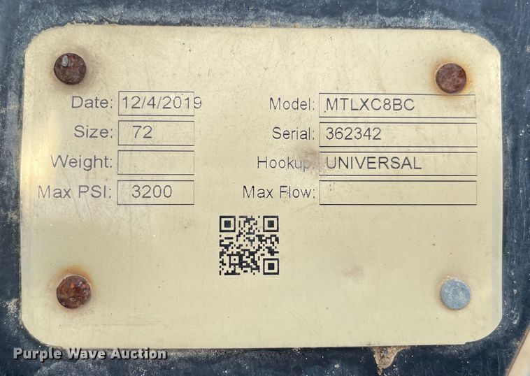 image for item KJ9724 2020 MLT MTLXC8BC  skid steer brush mower